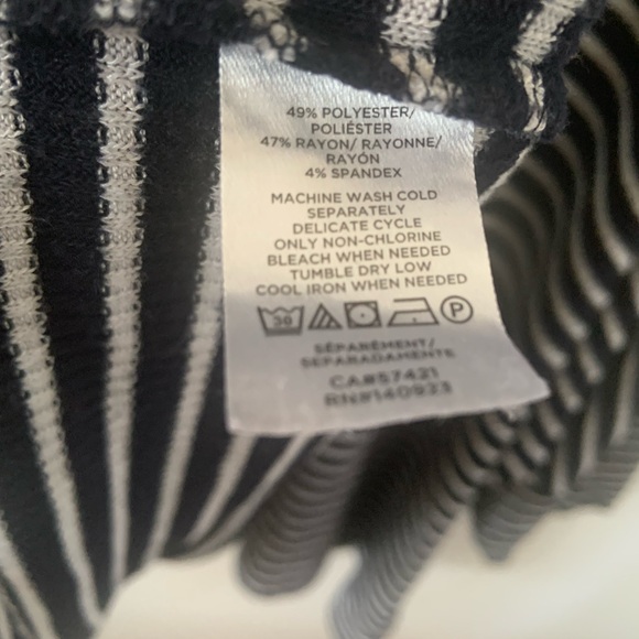 LOFT BLACK & WHITE STRIPED TEE - Picture 3 of 8